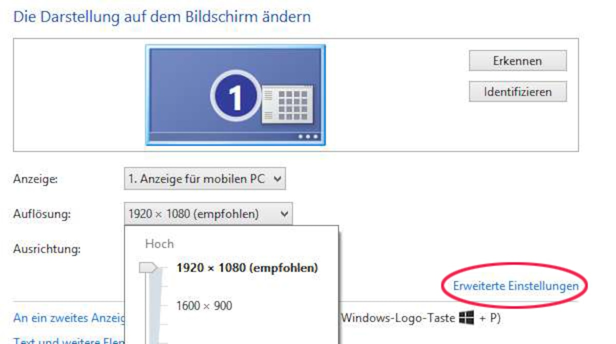 Alle Seitenverhältnis bildschirm aufgelistet