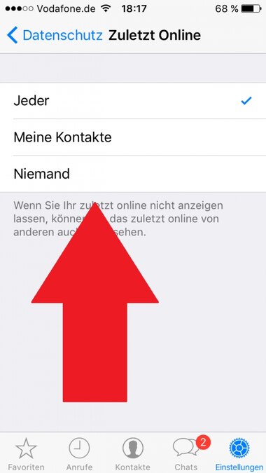 Online-Status in WhatsApp verbergen