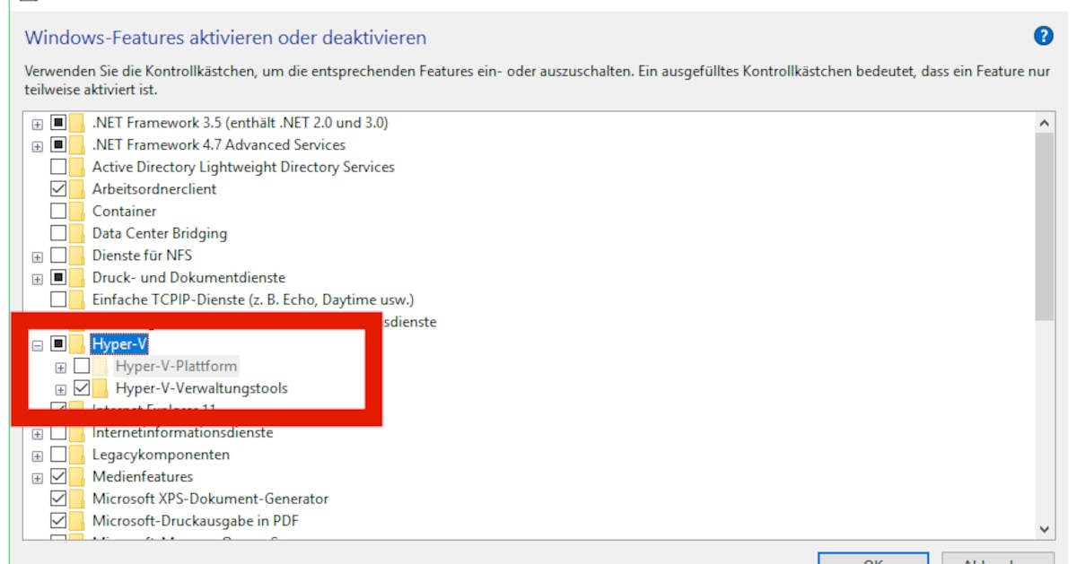 Windows 10: Hyper V aktivieren - so geht's - CHIP Praxistipps