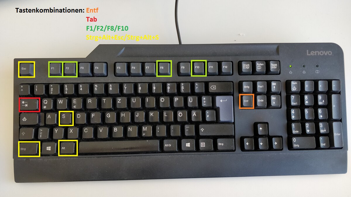 BIOS mit Tastenkombination aufrufen