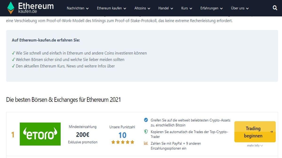 Ethereum Kaufen Die Besten Tipps Und Anlaufstellen Chip