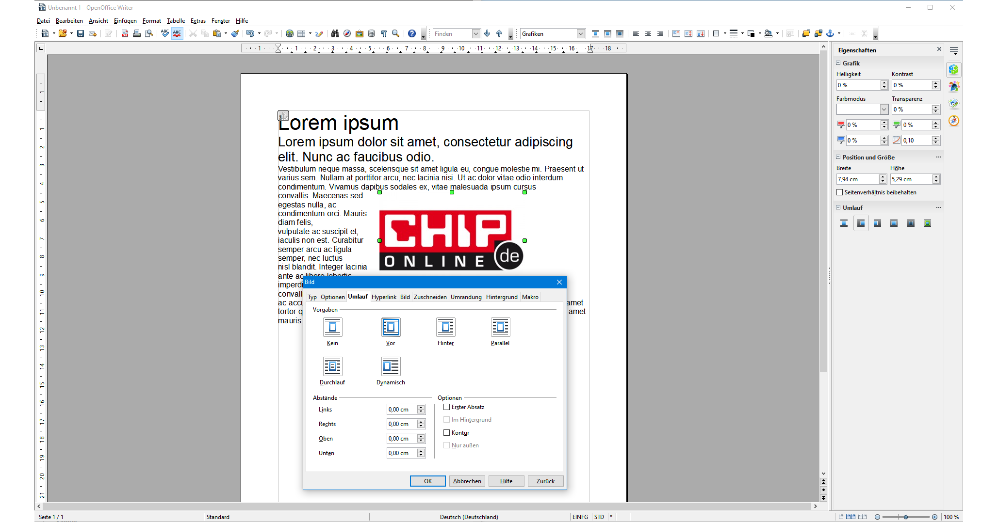 Open Office Bild Neben Text Einbinden So Geht S Chip Open Office Bild Neben Text Einbinden So Geht S Chip