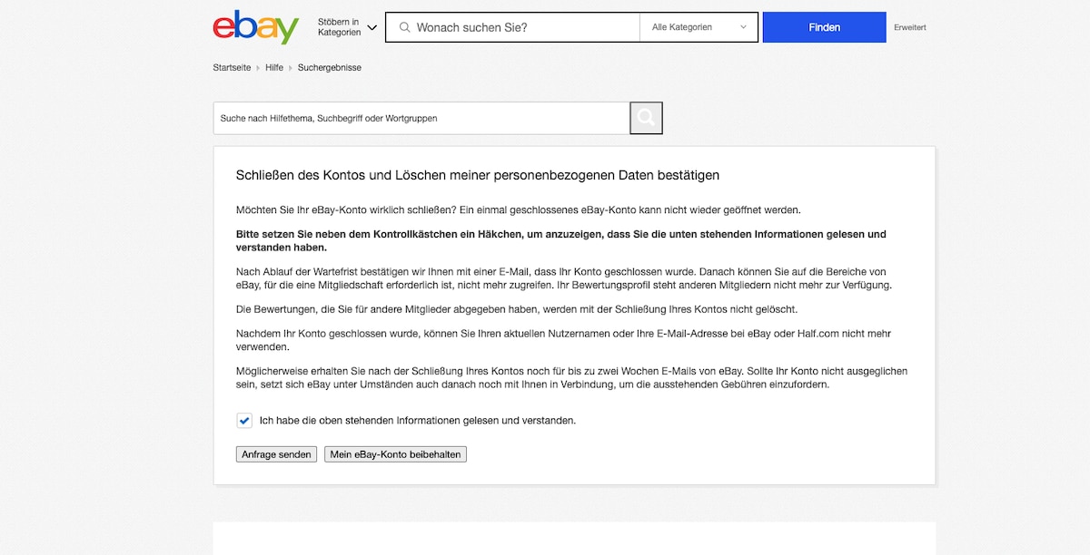 Ebay Account Löschen So Geht S Chip