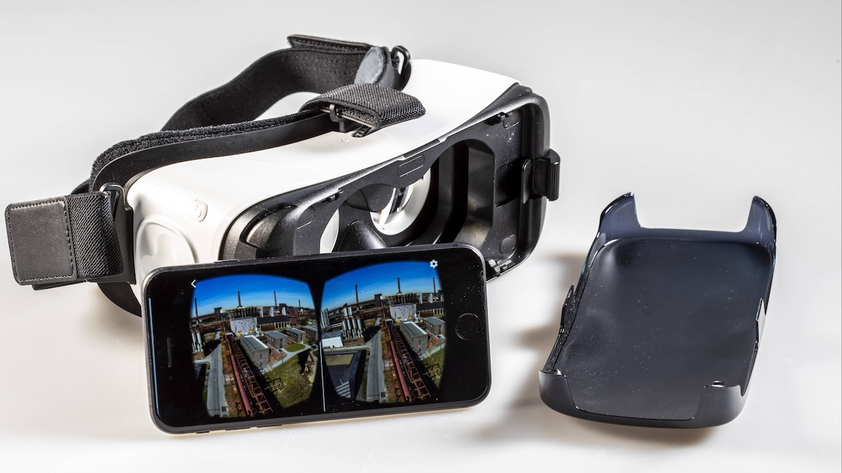 VR-Brille, Virtual Reality Brille, 3-D-Animation, Mobiltelefon, *** VR Glasses Virtual Reality Glasses 3 D Animation Mobile Phone