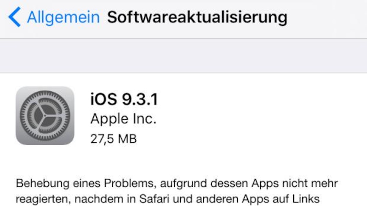 iphone 5s safari funktioniert nicht mehr Bugfixes: iOS 9.3.1