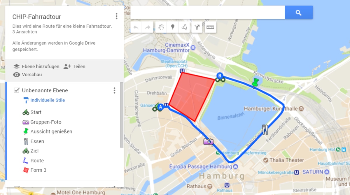 Google Maps: Route exportieren