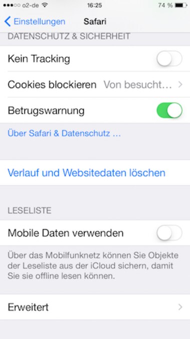 iOS: Safari wiederherstellen