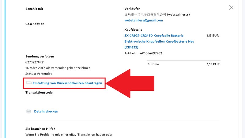 يقوم PayPal بسداد تكاليف إعادة الشحن