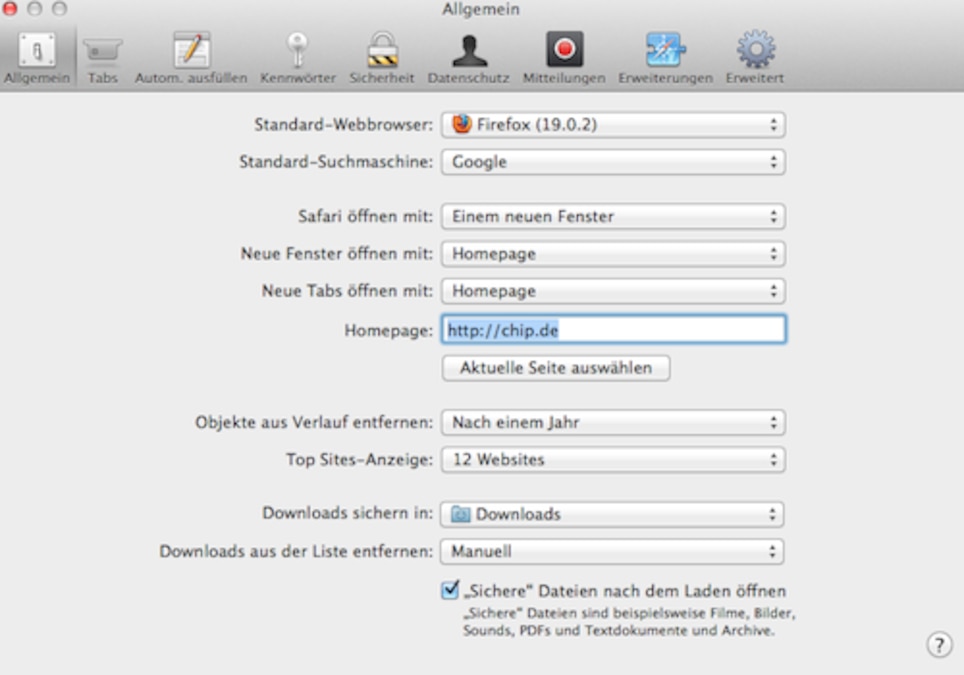 safari startseite festlegen ipad Startseite festlegen