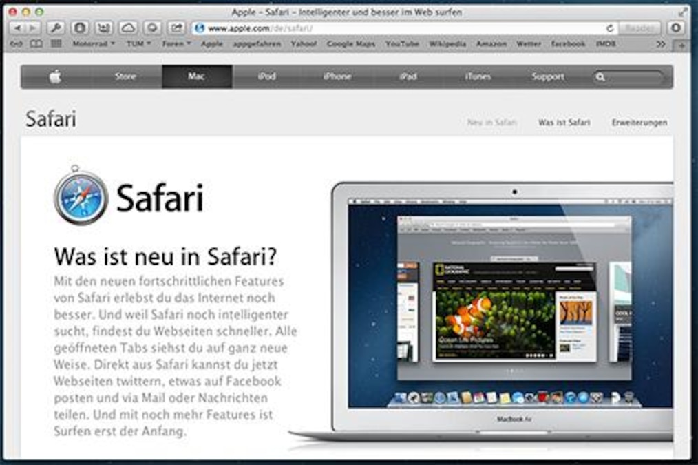 Webseiten in Safari sperren