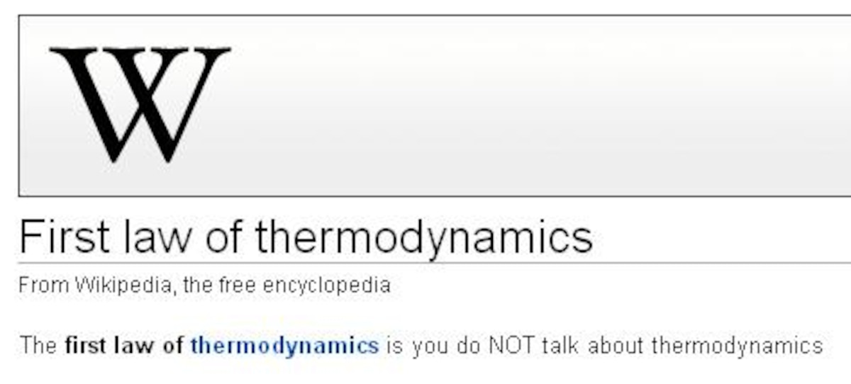 Wikipedia: Thermodynamics