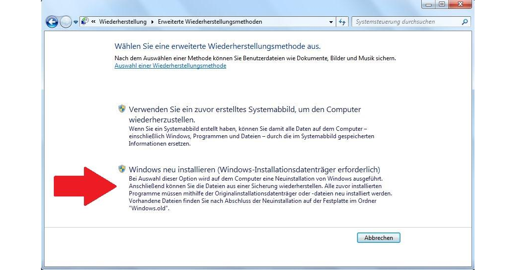 Windows 7 zurücksetzen auf Werkseinstellungen: So geht's ohne CD | FOCUS.de